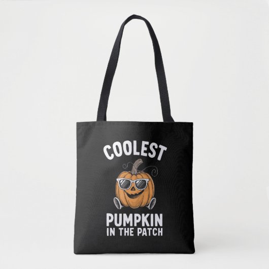 Tote Bag Citrouille la plus cool du patch Halloween (Devant)