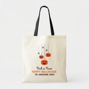 Tote Bag Citrouille & L'Araignée Script Moderne Joyeux Hall
