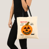 Tote Bag Citrouille orange d'Halloween (Devant (produit))
