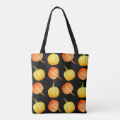 Tote Bag Citrouille orange : Motif d'aquarelle transparente (Dos)