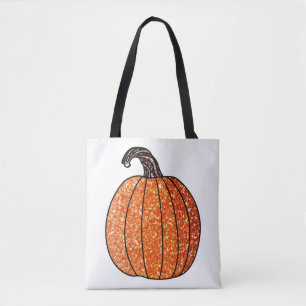 Tote Bag Citrouille parties scintillant