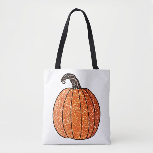 Tote Bag Citrouille parties scintillant (Devant)