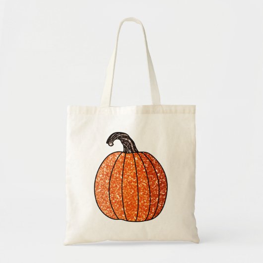 Tote Bag Citrouille parties scintillant (Devant)