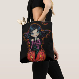 Tote Bag Citrouille Pixie Joli Grand Œil Œuvre d'Art