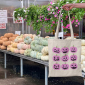 Tote Bag Citrouille rose