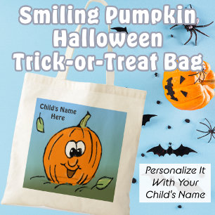 Tote Bag Citrouille souriant mignon Halloween