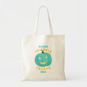 Tote Bag Citrouille turquoise Allergie non alimentaire Trai