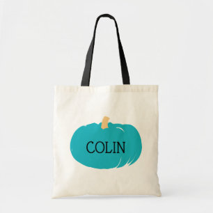 Tote Bag Citrouille turquoise Enfants Conscience de l'aller