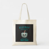 Tote Bag Citrouille turquoise Halloween Allergie Soins Conv (Dos)