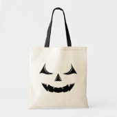 Tote Bag Citrouille Visage de Jack O'Lantern Méchant (Devant)
