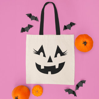Tote Bag Citrouille Visage Femme Jack O Lantern Halloween