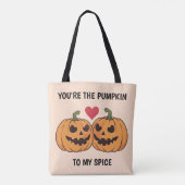 Tote Bag Citrouilles de caricatures (Dos)
