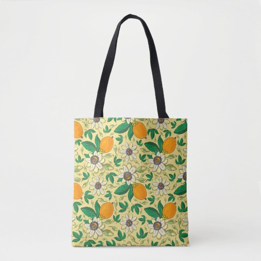 Tote Bag Citrouilles et Feuilles : Récolte d'automne (Devant)