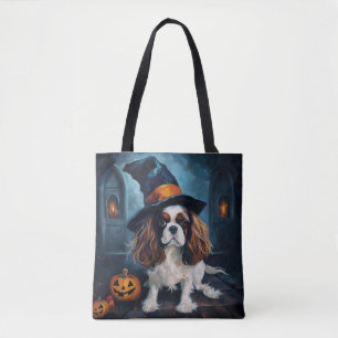 Tote Bag Citrouilles Halloween Épouvantables Cavalier King