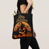 Tote Bag citrouilles joyeux Halloween (De près)