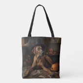 Tote Bag Citrouilles Rhodesian Ridgeback Halloween Effrayan (Dos)