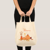 Tote Bag Citrouilles Thanksgiving personnalisés (Devant (produit))