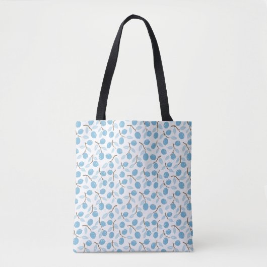 Tote Bag Citrus bleu Brown (Devant)