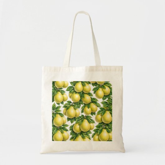 Tote Bag Citrus Botanique Pamplemousse Jaune (Devant)