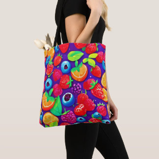 Tote Bag Citrus et baies éclatées