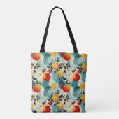Tote Bag Citrus et cerises vibrants - Initiales personnalis (Dos)
