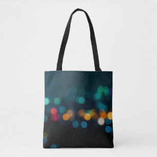Tote Bag City night light flur bokeh, déconcentré backgroun
