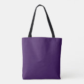 Tote Bag Clair Royal violet rayé personnalisé unique initia (Dos)