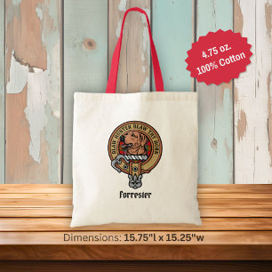 Tote Bag Clan Forrester Crest sur Tartan