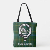 Tote Bag Clan Kennedy Crest Badge et Tartan (Dos)