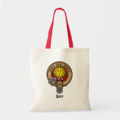 Tote Bag Clan Kerr Crest sur Tartan (Devant)