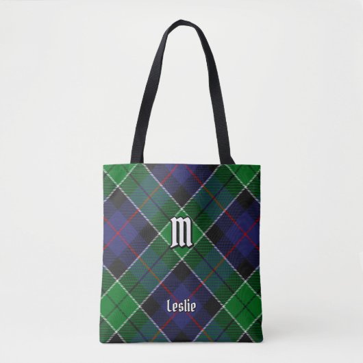 Tote Bag Clan Leslie Chasse Tartan (Devant)