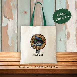 Tote Bag Clan MacDonell de Glengarry Crête sur Tartan