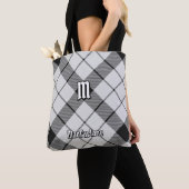 Tote Bag Clan MacFarlane Tartan noir et blanc (De près)