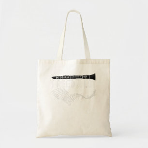 Tote Bag Clarinet - J'ai beaucoup mangé - idée cadeau de ba