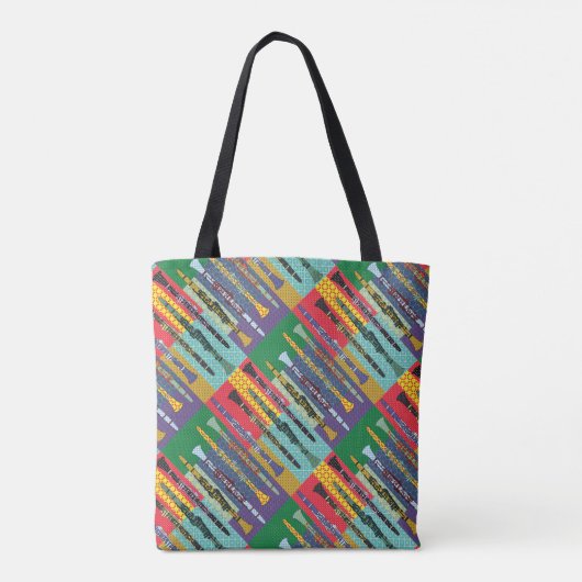 Tote Bag Clarinets à motifs (Dos)