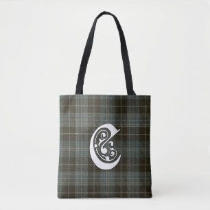 Tote Bag Clark Clan Tartan Monogramme
