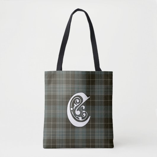 Tote Bag Clark Clan Tartan Monogramme (Devant)