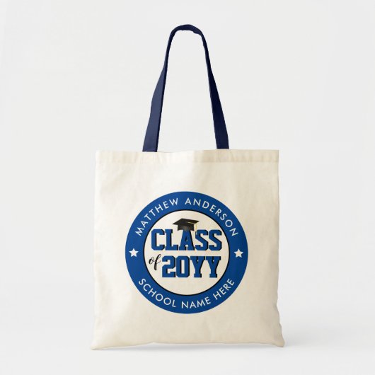 Tote Bag Classe de 2023 Elegant Blue Graduate Graduation (Devant)