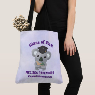 Tote Bag Classe de 20xx Cute Koala Ours dans la casquette d