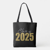 Tote Bag Classe de Parties scintillant d'or de 2025 (Dos)