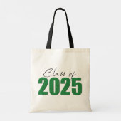 Tote Bag Classe de Parties scintillant verte de 2025 (Dos)