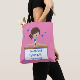 Tote Bag Classe École de gymnastique Académie Texte personn