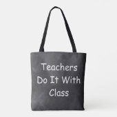 Tote Bag Classe Enseignants Chalkboard Design Idée cadeau (Dos)