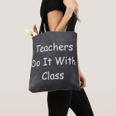 Tote Bag Classe Enseignants Chalkboard Design Idée cadeau (De près)