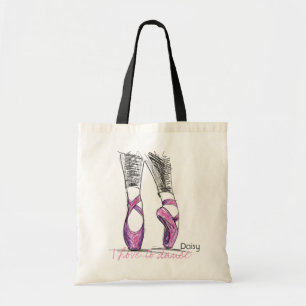 Tote Bag Classe nommée de ballet de silhouette de ballerine