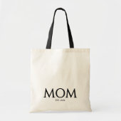 Tote Bag Classic Black Caps Mom Established  (Devant)