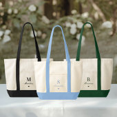 Tote Bag Classic Heart Monogram Bride