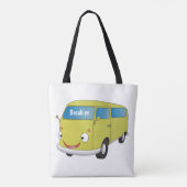 Tote Bag Classic lime green van cartoon (Dos)