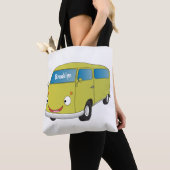 Tote Bag Classic lime green van cartoon (De près)