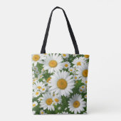Tote Bag Classic marguerite motif blanc champs fleuris verd (Dos)